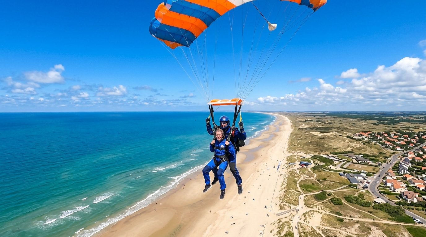Saut en parachute sur la plage de Fort-Mahon : vivre l’adrénaline face à la mer