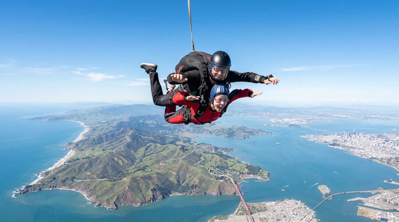 Vacances de printemps dans la baie de San Francisco : top des activités et saut en parachute