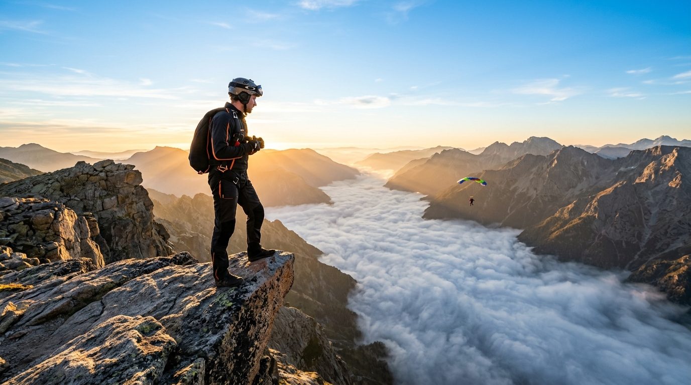Comprendre le BASE jump : origines, matériel et différences avec le parachutisme