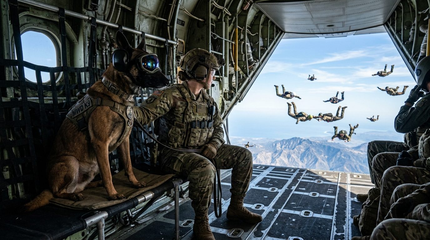 Les chiens peuvent-ils faire du parachutisme ? Réalités, armée et bien-être animal