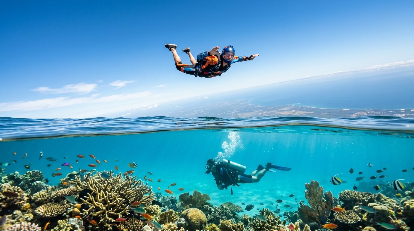 Peut-on combiner plongée sous-marine et parachutisme le même jour ?