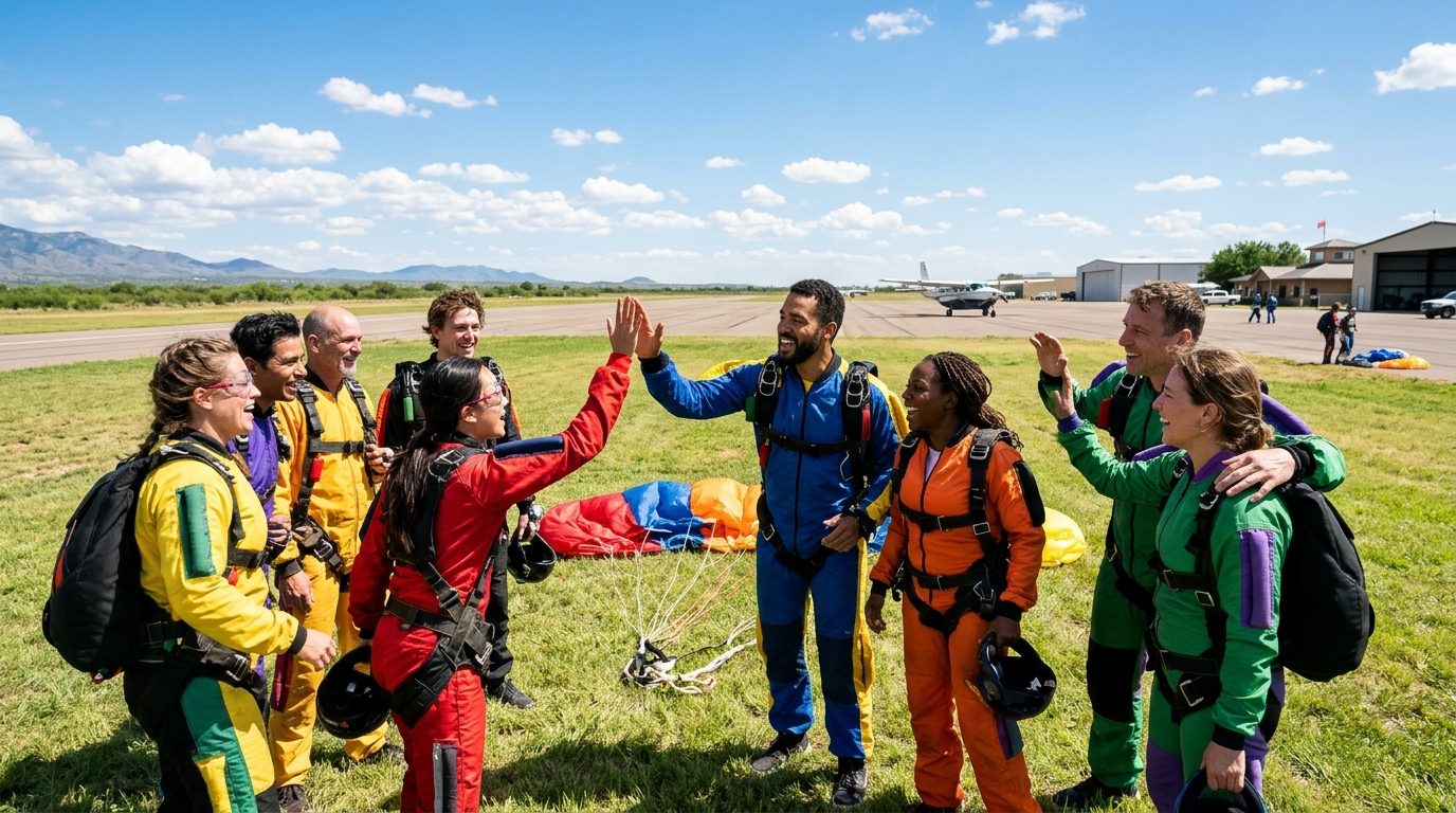 Plus qu’une simple chute : confiance, compétition et communauté dans le parachutisme