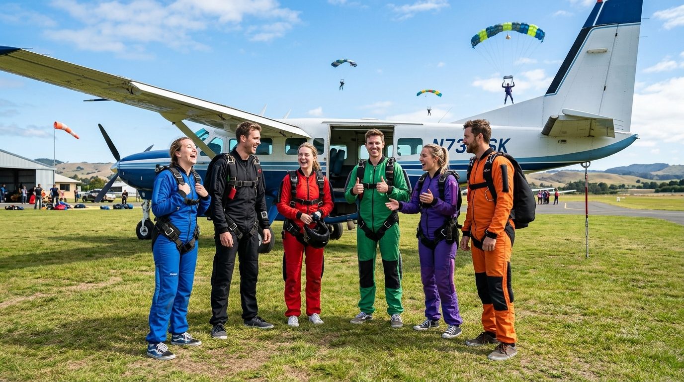 Conseils de pro pour organiser un saut en parachute en groupe